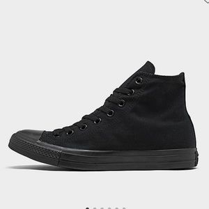 Black unisex high top converse- Size 7
